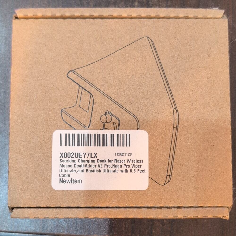 NewItem Wireless Charging Dock Matte Brown for Razer Viper/Naga/DA V2 6.6ft